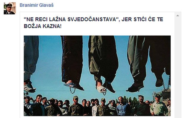 Prijetnja smrću uklonjena s Glavaševog službenog Facebooka