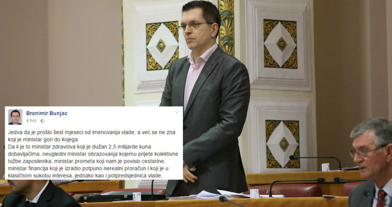 Bunjac nabrojao mane Plenkovićevim ministrima: "Ne znaš koji je gori"