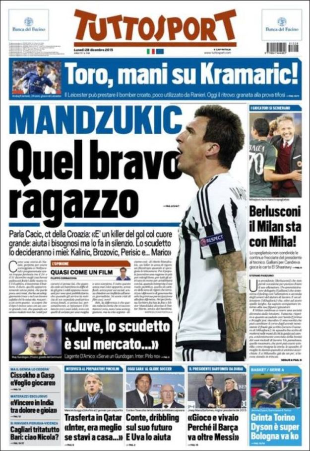 Mamićev izbornik Talijanima hvali Mandžukića i likuje: O Scudettu odlučuju moji igrači