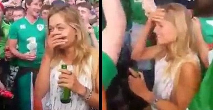 VIDEO Otkriveno tko je prelijepa plavuša kojoj su stotine irskih navijača pjevale serenadu