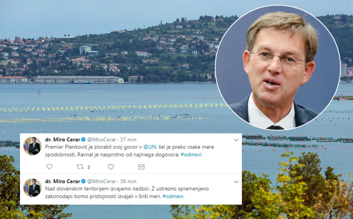 Cerar na Twitteru: Imamo kontrolu nad našim morem, Plenković je zloupotrijebio govor u UN-u