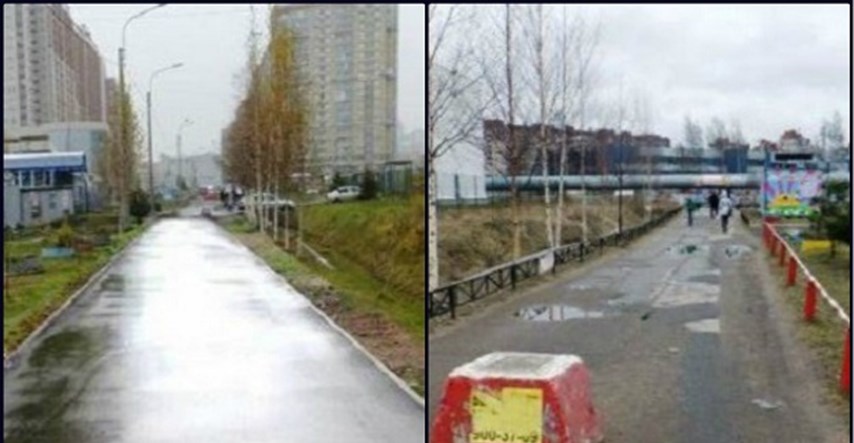 FOTO Građani bijesni: Tražili vlasti da im poprave stazu, oni je "sredili" u Photoshopu