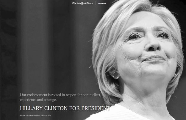 New York Times pozvao birače da glasaju za Hillary Clinton