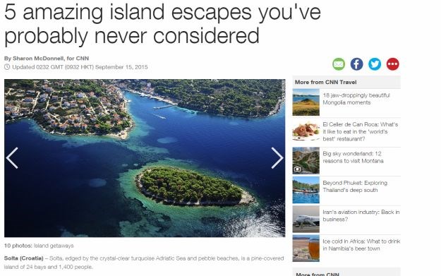 CNN oduševljen Šoltom: O ovom otoku nikad niste razmišljali, ali morate ga posjetiti