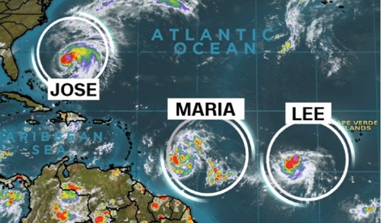 TRI OLUJE NAD ATLANTIKOM Karibima prijeti uragan Maria, u samo dva dana mogao bi postati razoran kao Irma