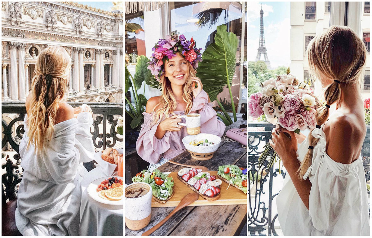 Blogerica čija je kosa u prvom planu na Instagramu