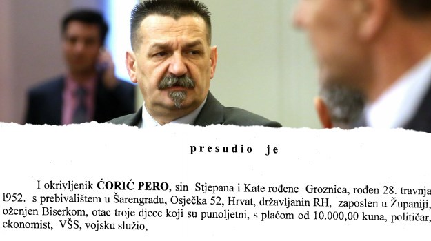 DONOSIMO PRESUDU Pero Ćorić osuđen je 2010. u Požegi zbog krivotvorenja isprave