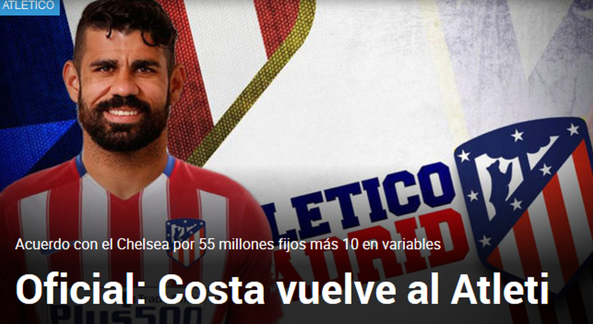 ATLETICO SRUŠIO REKORD Diego Costa se vraća kući!