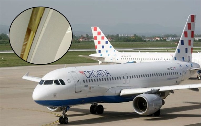 FOTO Putnik uočio oštećenje u kabini, iz Croatia Airlinesa kažu da su svi avioni potpuno ispravni