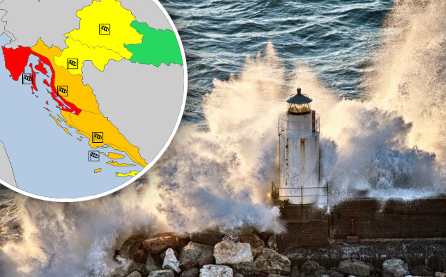 CRVENI ALARM Nedjelja donijela snijeg, kišu i vjetar: Oko Rijeke orkanska bura, udari do 145 km/h
