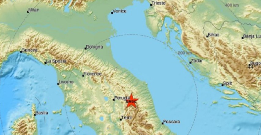 Središnju Italiju pogodio snažan potres magnitude 4,7 po Richteru