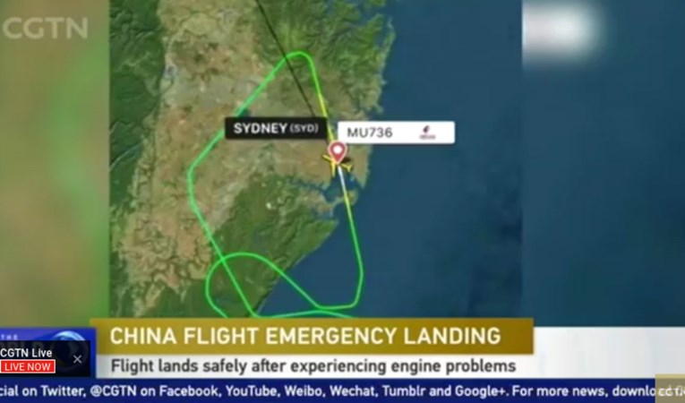 Avion China Easterna sletio u Sydney s rupom u motoru