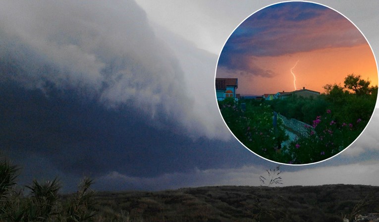 VIDEO, FOTO "More je podivljalo": Oluja poharala Istru, pljuskovi i munje na kopnu, na snazi nova upozorenja