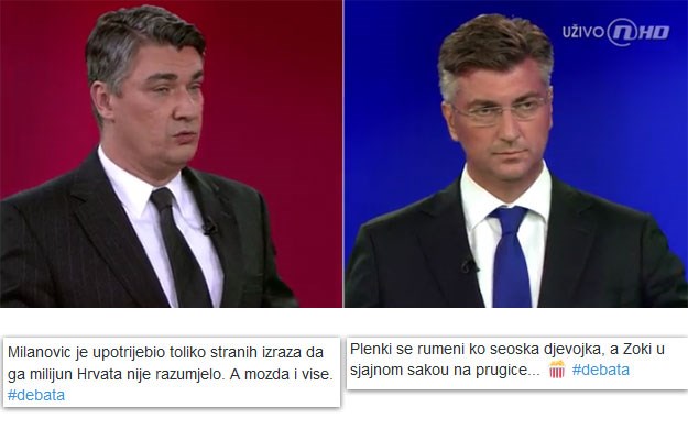 Kako su tviteraši komentirali debatu: "Plenky kao dosadni štreber, Milanović glasan i nepristojan"