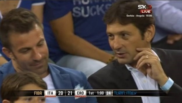Del Piero i Leonardo gledali Hrvatsku protiv Italije