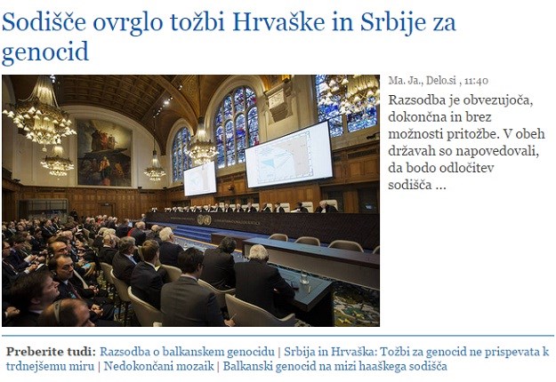 Slovenski mediji: Odluka suda će utjecati na još uvijek opterećene odnose dviju zemalja
