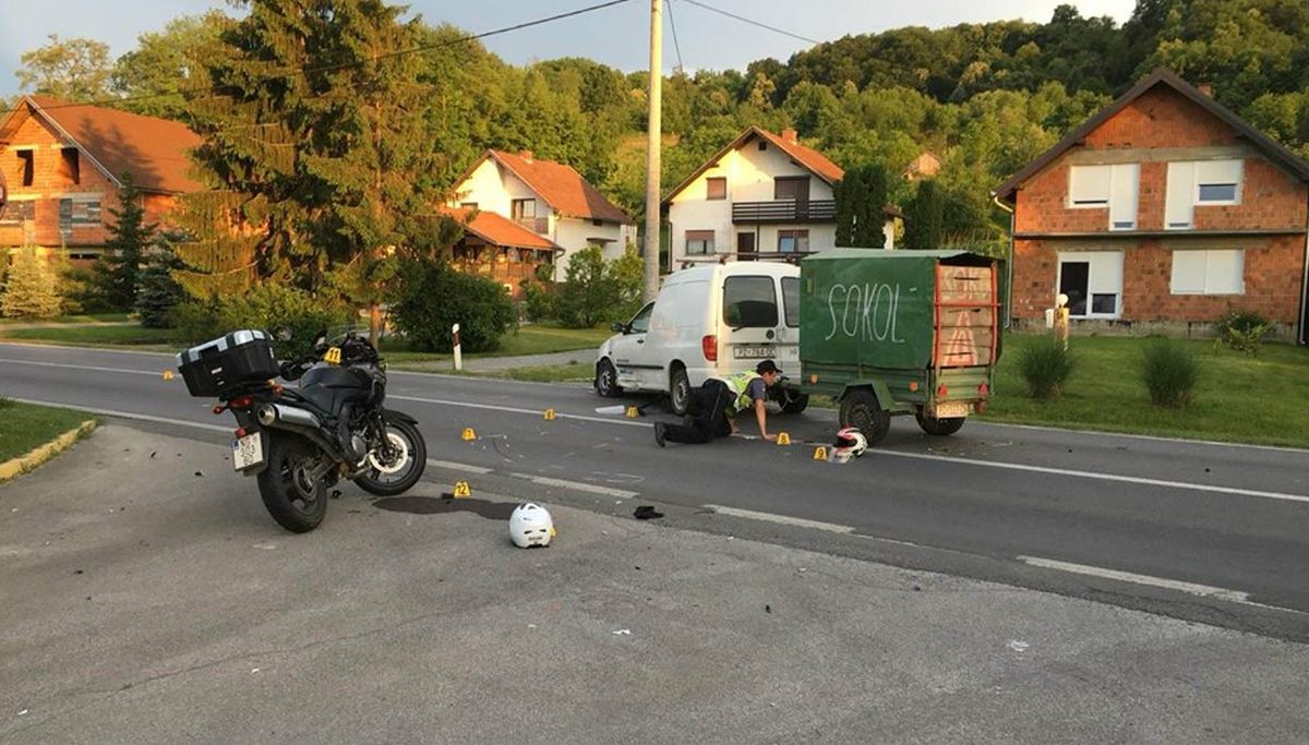 U sudaru motocikla i kombija kod Požege dvije osobe ozlijeđene
