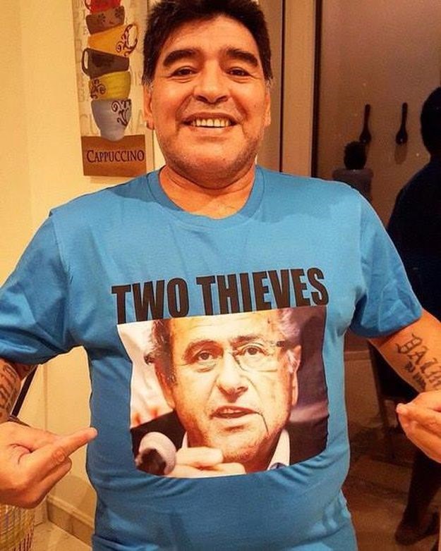 Maradona se smije Blatteru i Platiniju: "Dva lopova"