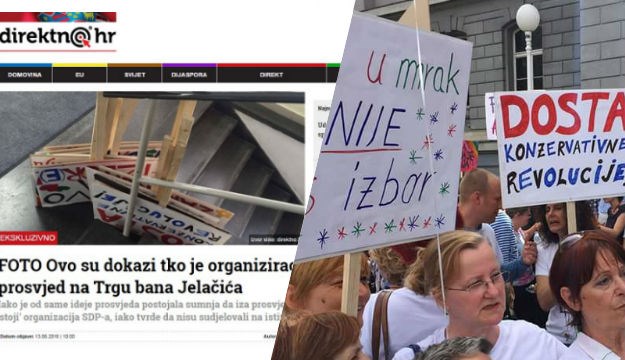 HDZ-ov portal kao dokaz da je SDP organizirao prosvjed za kurikulum objavio plakate s Pridea