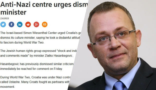 Svjetski mediji o hrvatskoj sramoti - ministru Hasanbegoviću