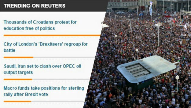 Članak o prosvjedu u Hrvatskoj najčitaniji na Reutersu: "Ovo je udarac koji bi mogao srušiti Vladu"
