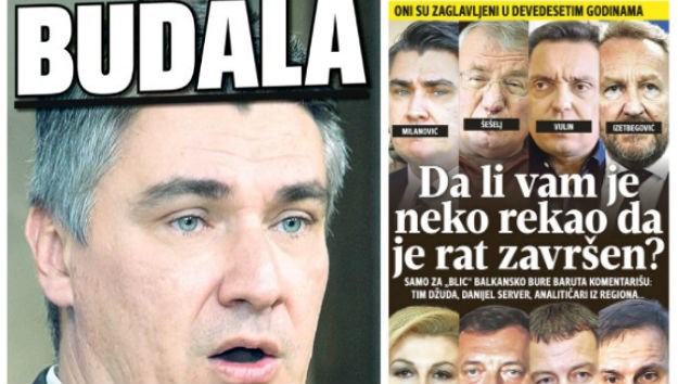 Milanović na naslovnicama svih srpskih novina: "Ustaška budala prijeti Srbiji i mrzi sve srpsko"