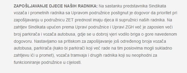 ZET se javno pohvalio nepotizmom: Zapošljavamo djecu i supružnike naših zaposlenika