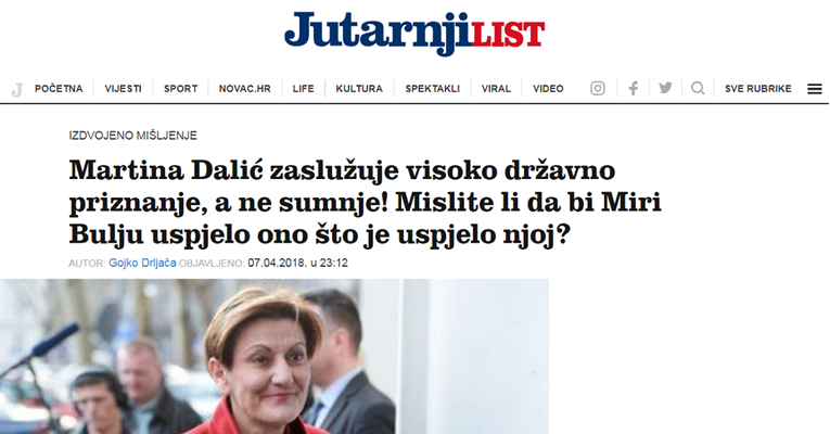 Ovako je nedavno pisao Jutarnji: "Dalić zaslužuje državno odlikovanje, a ne prozivke"