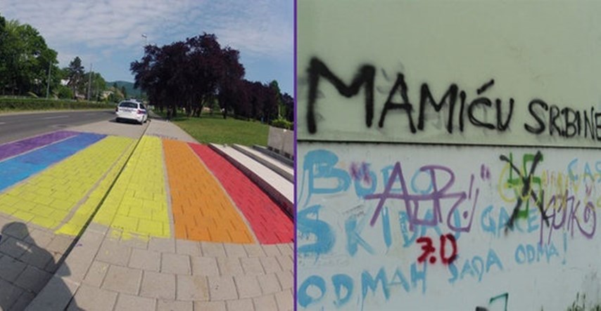 Poruka zagrebačkim komunalcima: Uklonili ste LGBT dugu, sad očistite s fasada i govor mržnje
