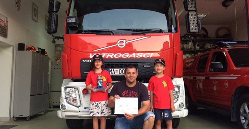 FOTO Djeca koja su novac iz kasice donirala vatrogascima napokon su upoznali svoje heroje
