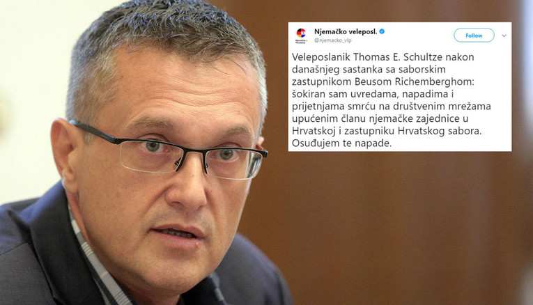Njemački veleposlanik: Šokiran sam prijetnjama Beusu Richemberghu