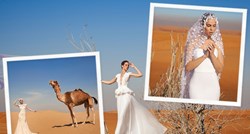 Pustinjska avantura eNVy Room mladenke: Zanosne nove vjenčanice na pijesku Dubaija