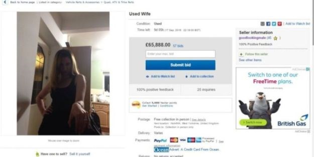 Odlučio je prodati "korištenu suprugu" na eBayu: "Ima dobre pokrete tijela, ali je ne možete utišati"