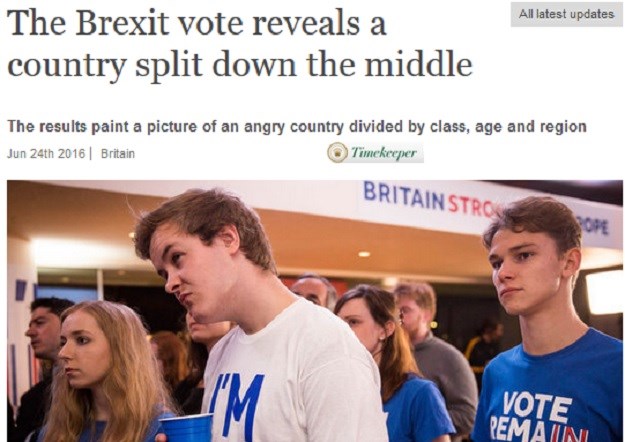Economist: Glasanje o Brexitu moglo bi dovesti do dugotrajnih podjela u britanskom društvu
