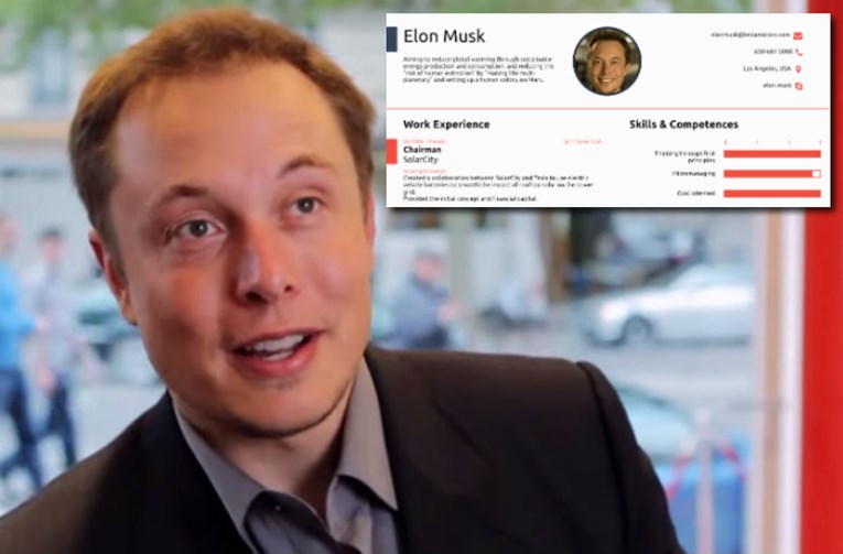 Životopis Elona Muska dokaz je da je samo jedna stranica dovoljna da prikažete sve svoje vještine