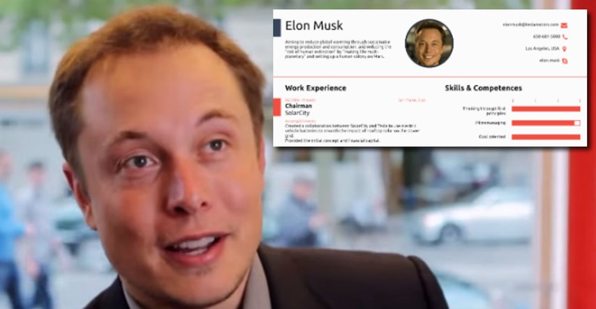 Životopis Elona Muska dokaz je da je samo jedna stranica dovoljna da prikažete sve svoje vještine