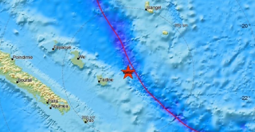 Nakon potresa jačine 7,3 stupnja po Richteru, kod Nove Kaledonije detektiran manji tsunami