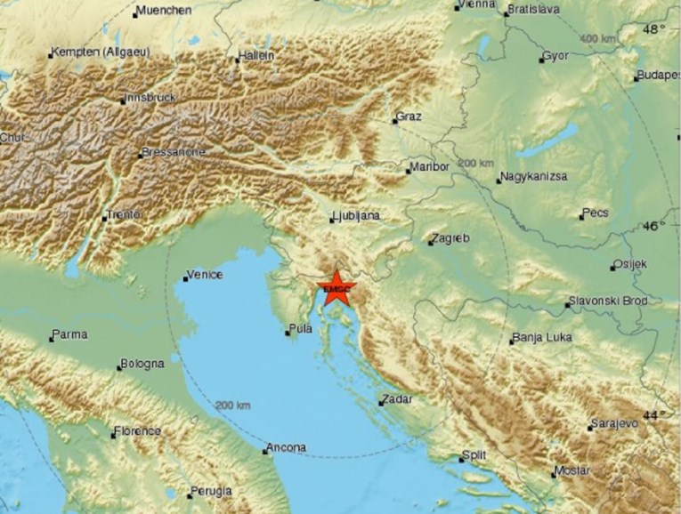 Trese se okolica Rijeke: Zabilježena dva potresa