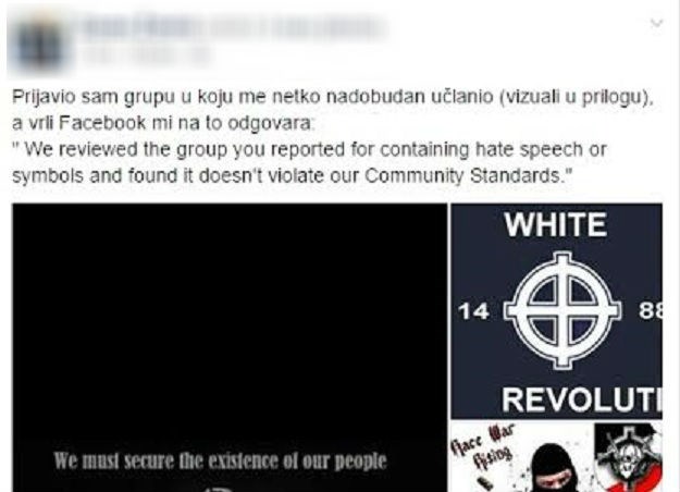 Grupa promovira nacizam, rasizam i "moć bijele rase", a Facebook u tome ne vidi problem
