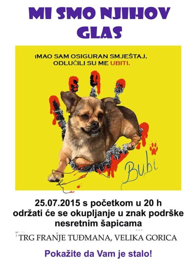 Prosvjed protiv skloništa u Pokupskom Cerju: "I pse ubijaju, zar ne? Financira Grad Velika Gorica"