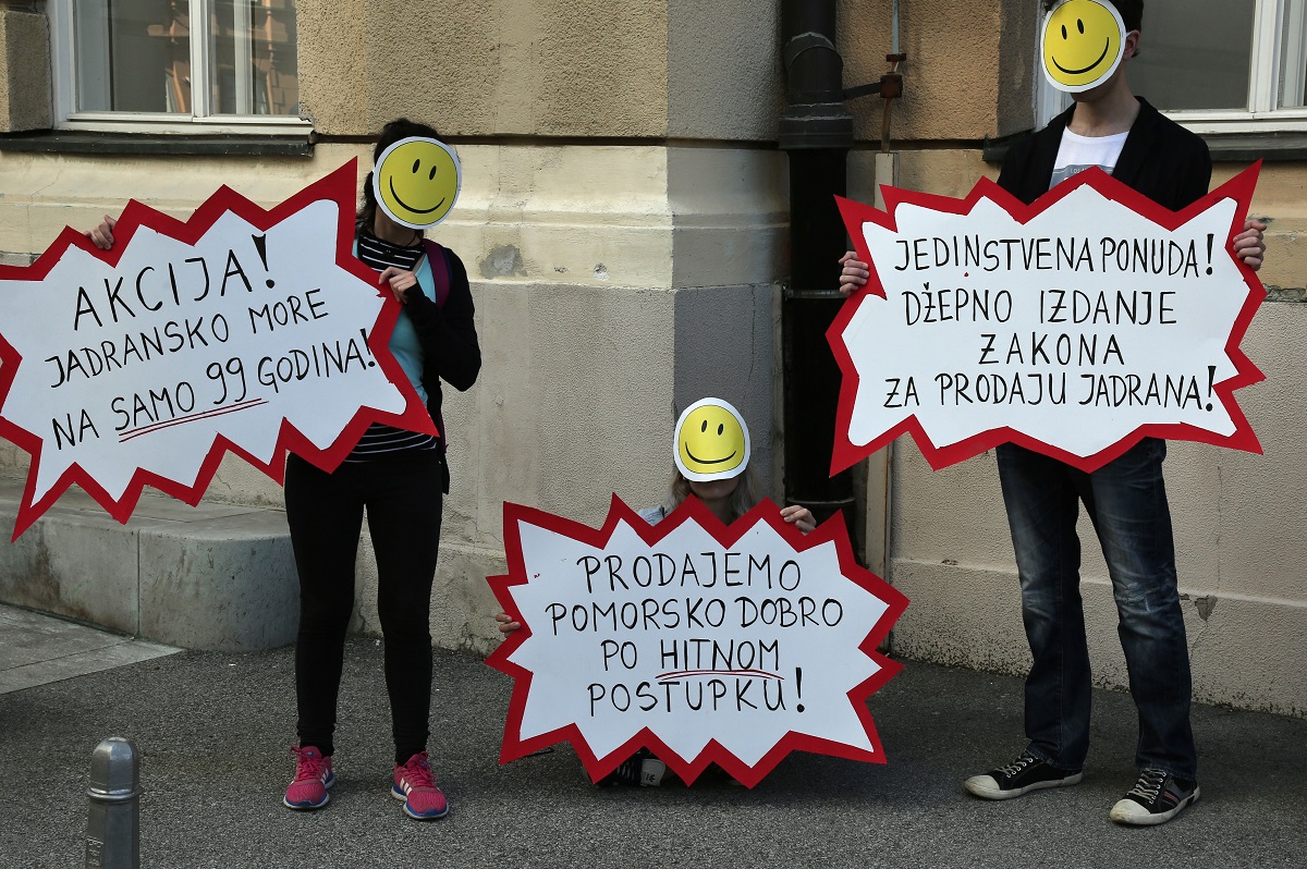 Zelena akcija prosvjedovala protiv LNG-a pred saborom