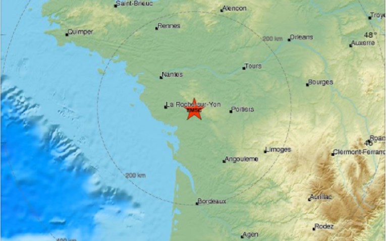Snažan potres na zapadu Francuske: "Bilo je poput eksplozije"
