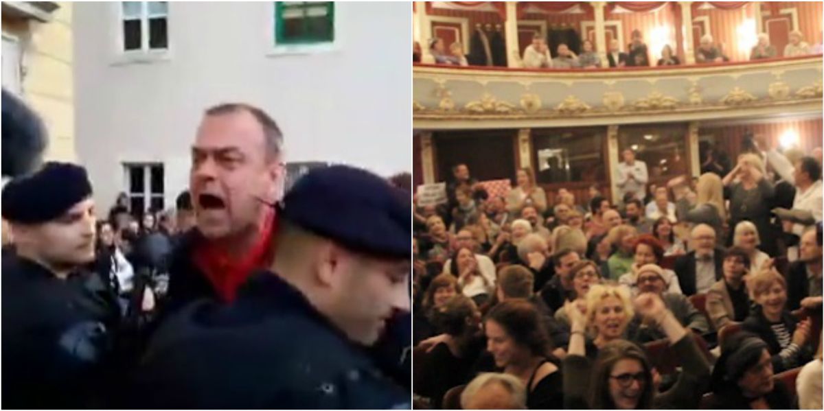 VIDEO Frljićeva predstava privukla je kozojebe i "sotone", pogledajte najveću razliku među njima