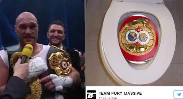 Tyson Fury opet zapalio internet: Pojas prvaka završio u WC školjci
