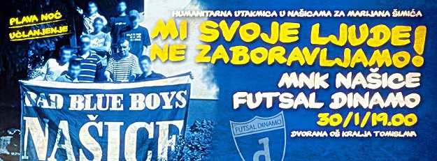 Navijački Dinamo u Našicama igra za pomoć unesrećenom BBB-u