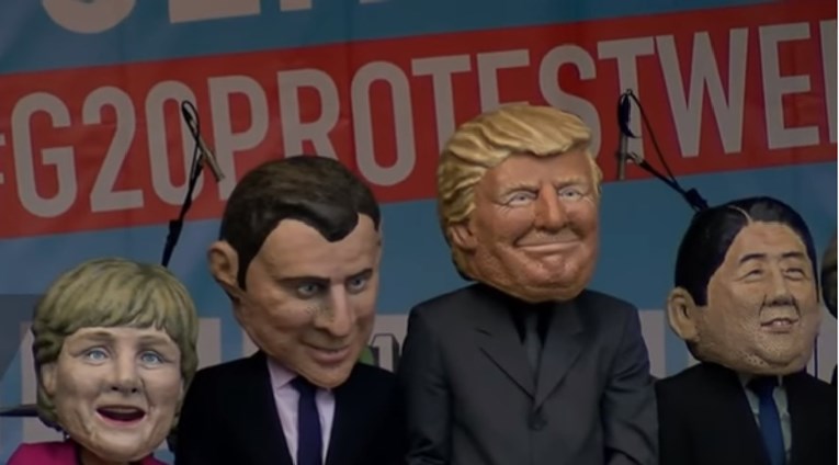 VIDEO Prosvjed uoči prvog sastanka Putina i Trumpa: "Jebite se, G20!"