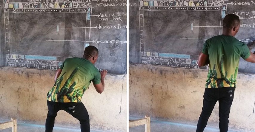Učitelj iz Gane nema kompjuter, ali našao je način kako klince naučiti informatiku