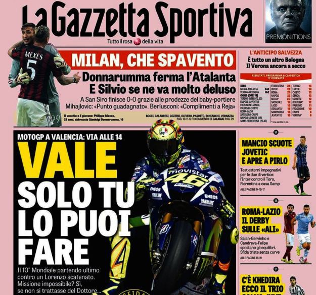 Svjetske naslovnice: Samo Rossi to može učiniti