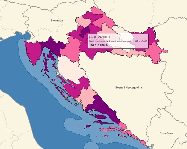 Državni zavod za statistiku pokrenuo GeoSTAT: Statistički podaci na interaktivnoj karti Hrvatske