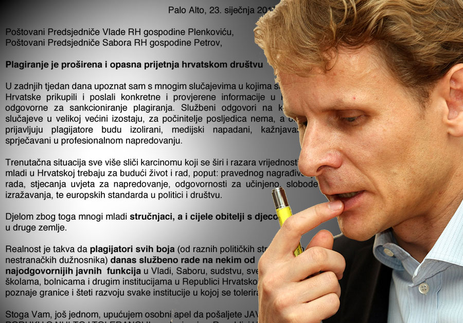 Đikić pisao Plenkoviću i Petrovu: Situacija sliči karcinomu, pošaljite glasnu poruku plagijatorima